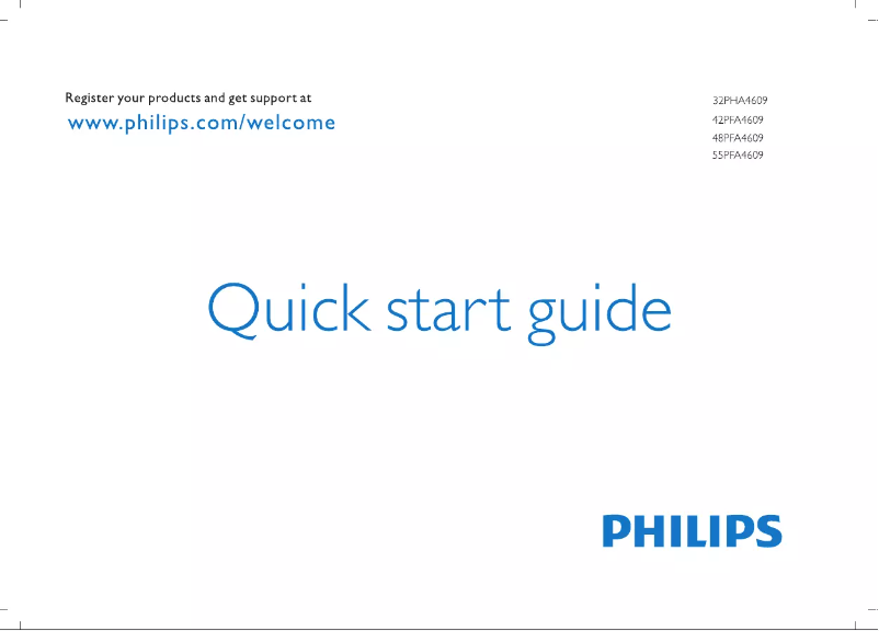 Page n°1 - Guide de démarrage rapide Philips 42PFA4609S