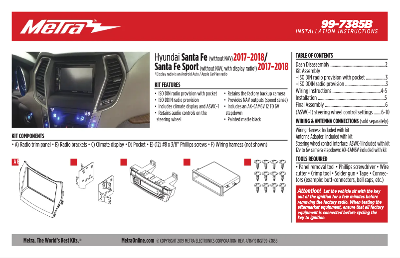 Image de la première page du manuel de l'appareil 99-7385B