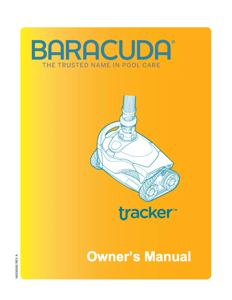 Image de la première page du manuel de l'appareil Baracuda Tracker