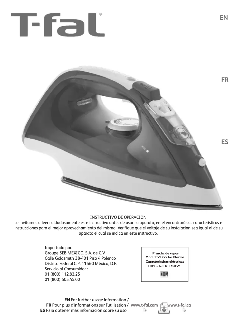 Page n°1 - Manuel utilisateur T-Fal Access FV1534
