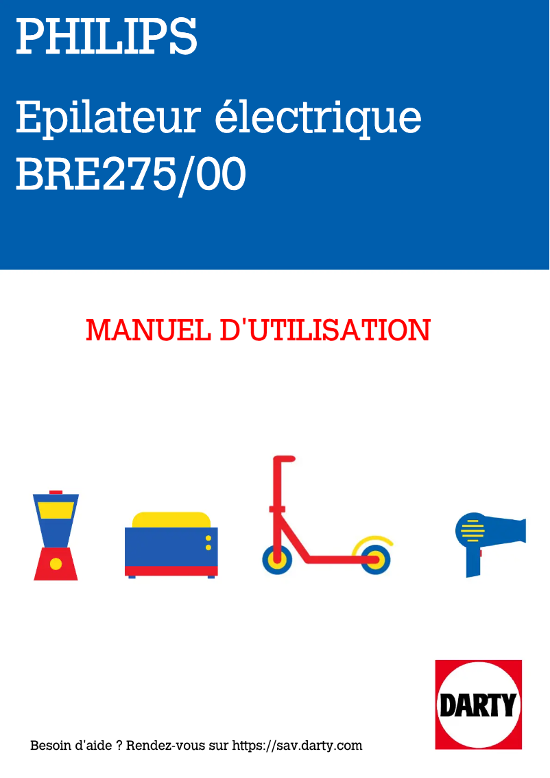 Image de la première page du manuel de l'appareil Satinelle Essential BRE275