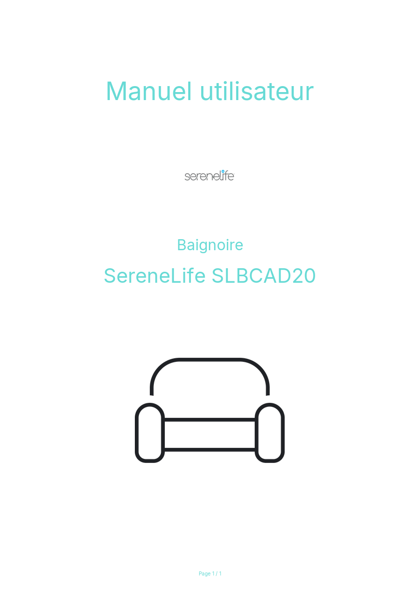 Image de la première page du manuel de l'appareil SLBCAD20