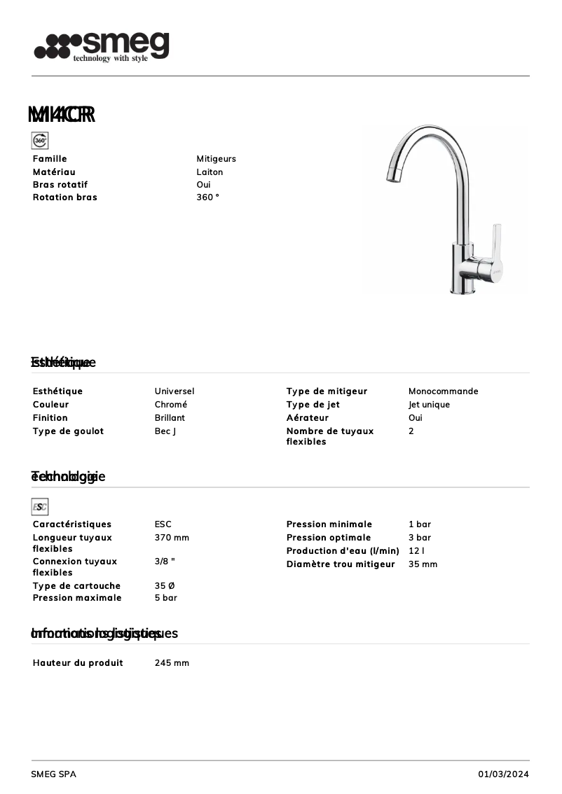 Image de la première page du manuel de l'appareil MI4CR