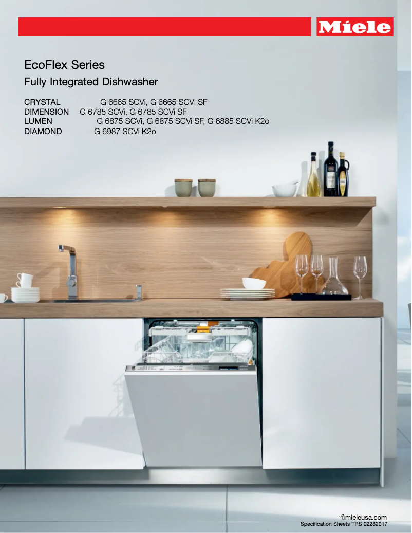 Page 1 de la notice Fiche technique Miele EcoFlex G 6875 SCVi AM