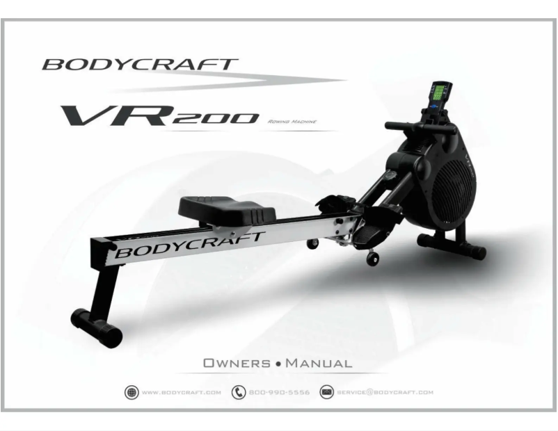 Page 1 de la notice Manuel utilisateur BodyCraft VR200