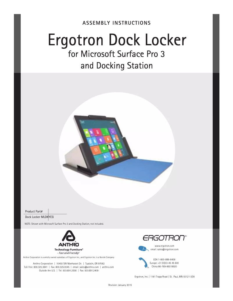 Image de la première page du manuel de l'appareil Dock Locker