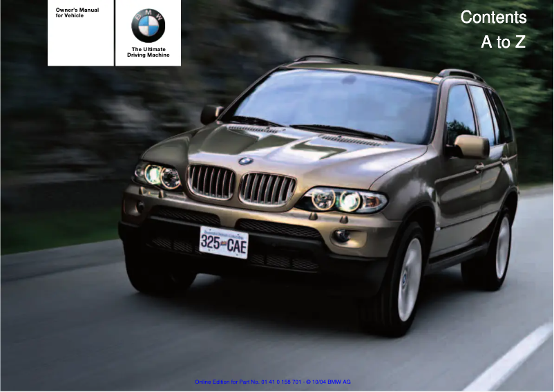 Page 1 de la notice Manuel utilisateur BMW X5 4.4i (2005)