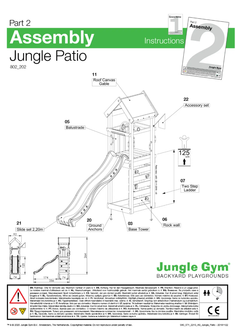 Image de la première page du manuel de l'appareil Jungle Patio