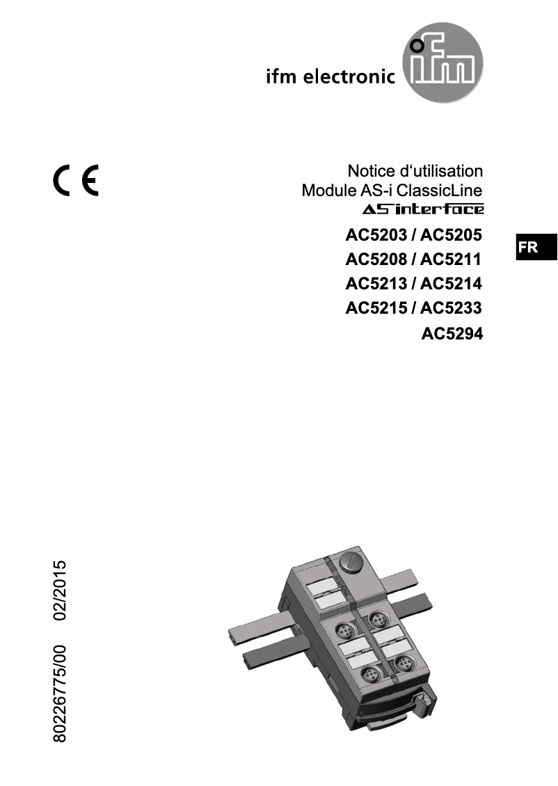 Image de la première page du manuel de l'appareil AC5205