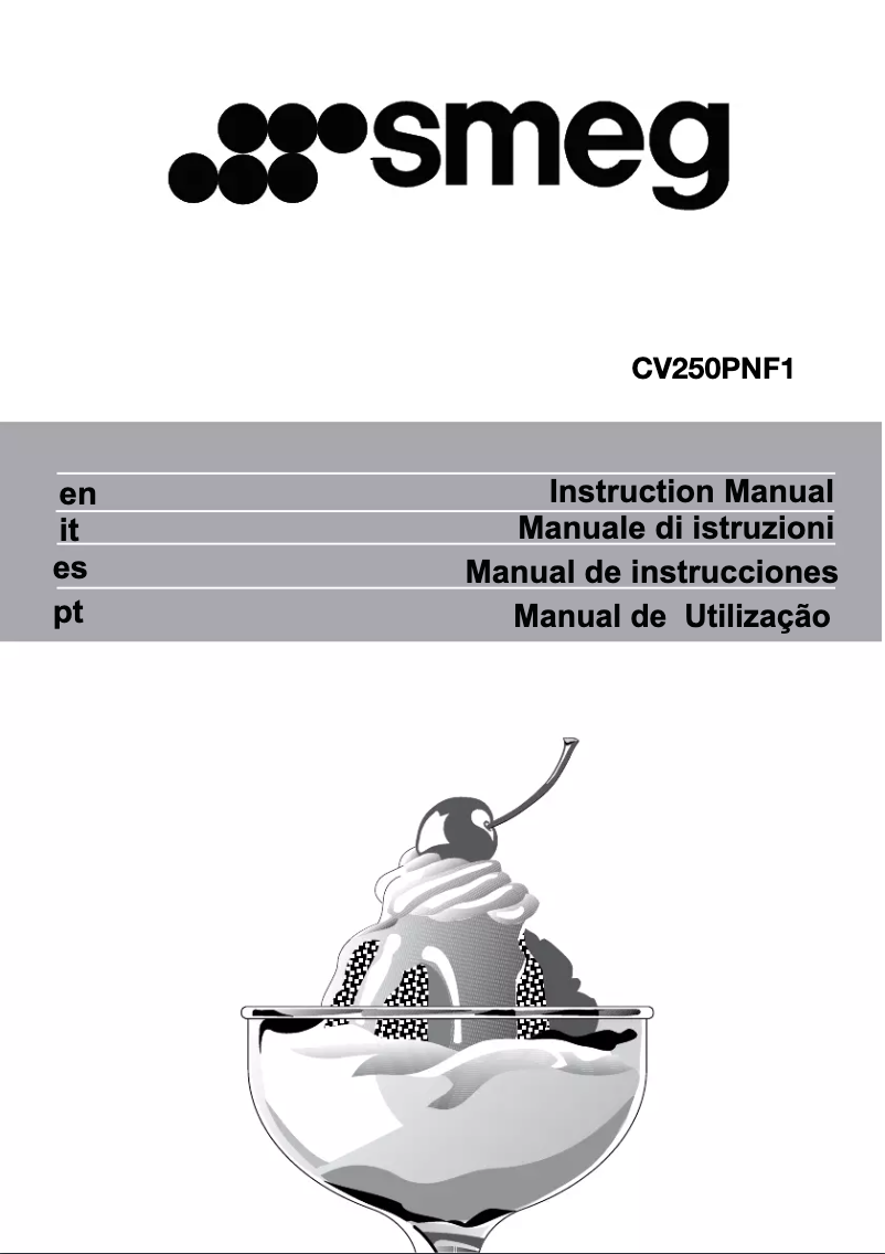 Page 1 de la notice Manuel utilisateur Smeg CV250PNF1