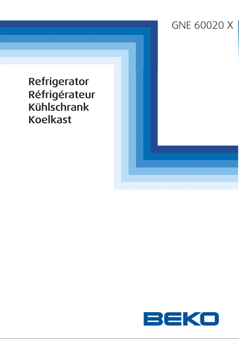 Page 1 de la notice Manuel utilisateur Beko GNE 60020 X