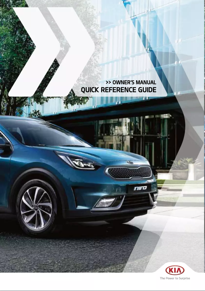 Page 1 de la notice Manuel utilisateur Kia Niro PHEV (2019)