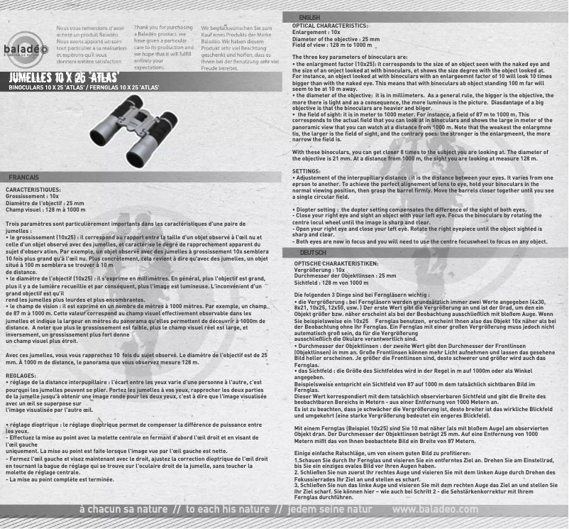 Página 1 del manual Manual de usuario Baladéo PLR004