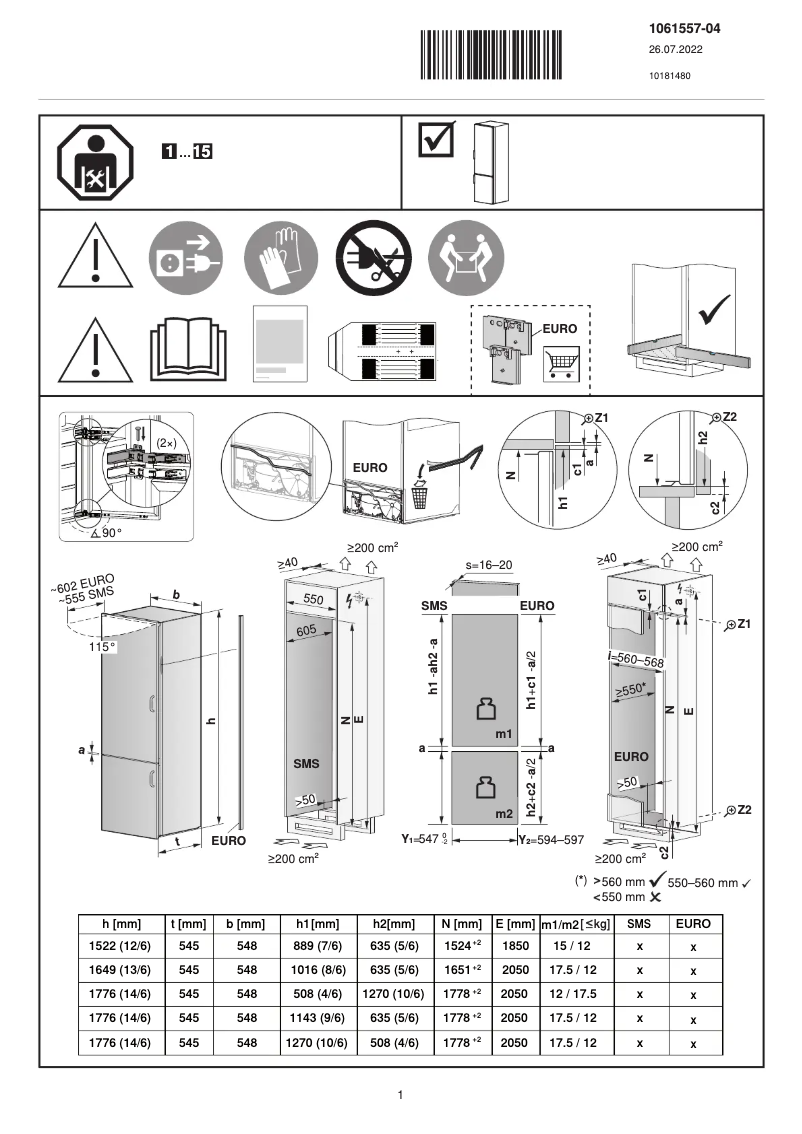 Imagen de la primera página del manual del dispositivo CombiCooler V2000 152NI integrato a destra