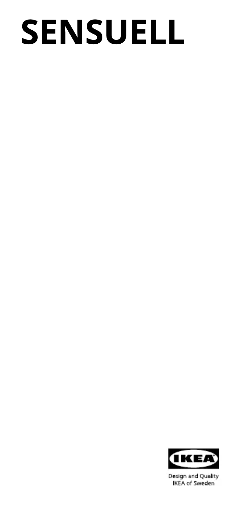 Page 1 de la notice Manuel utilisateur Ikea SENSUELL 703.245.53