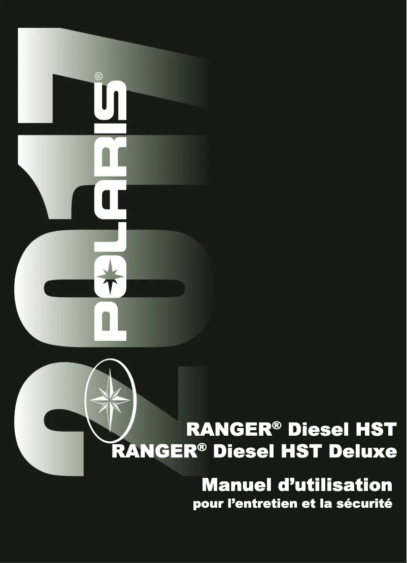 Image de la première page du manuel de l'appareil Ranger Diesel HST Deluxe (2017)
