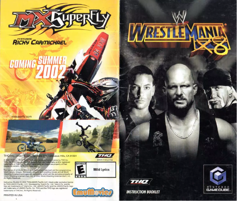 Página 1 del manual Manual de usuario Nintendo WWE WrestleMania X8 (GameCube)