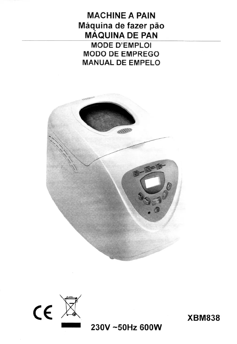 Imagen de la primera página del manual del dispositivo XBM838