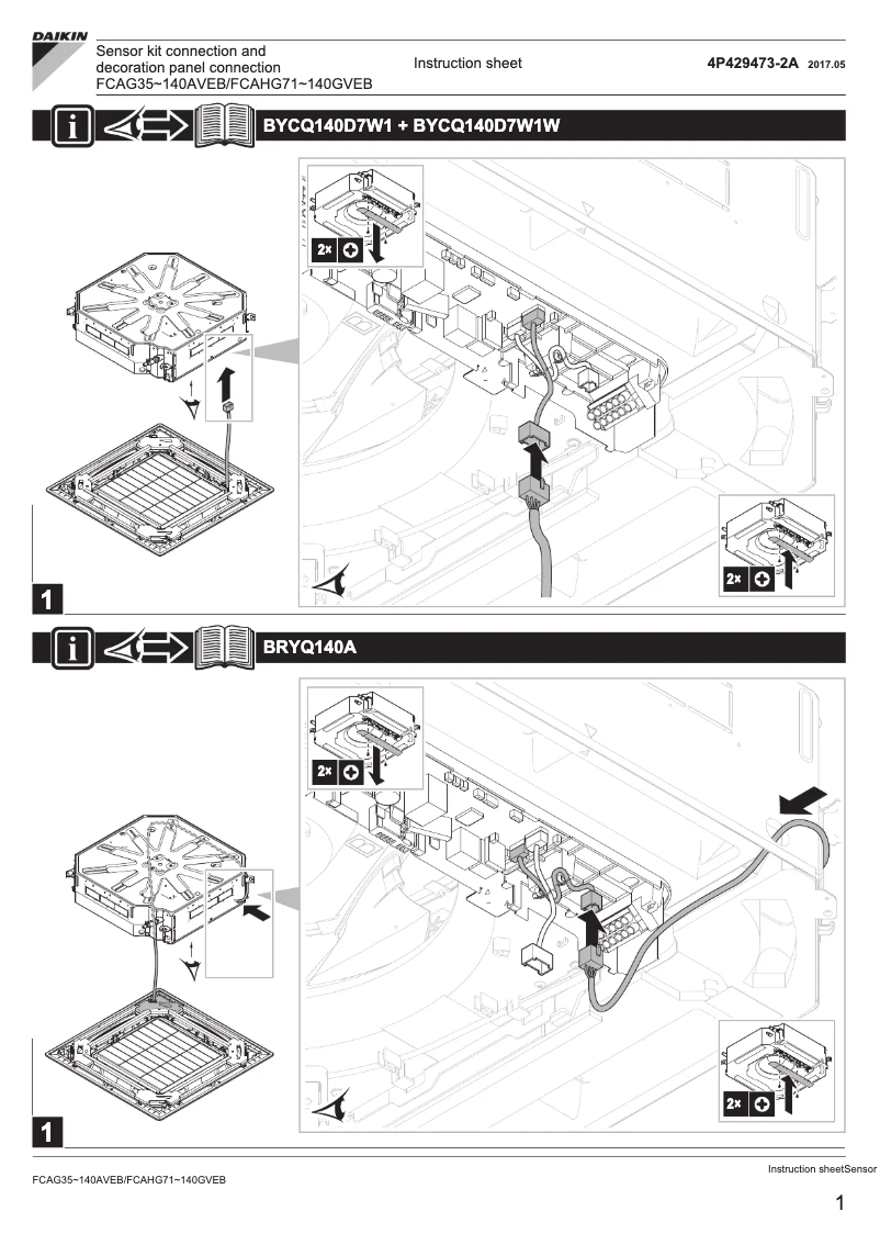 Imagen de la primera página del manual del dispositivo BYCQ140D