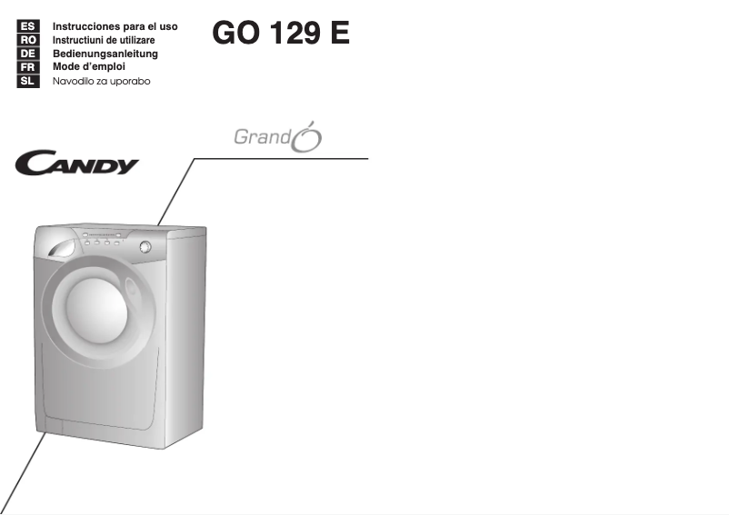 Page n°1 - Manuel utilisateur Candy GO 129E-86S