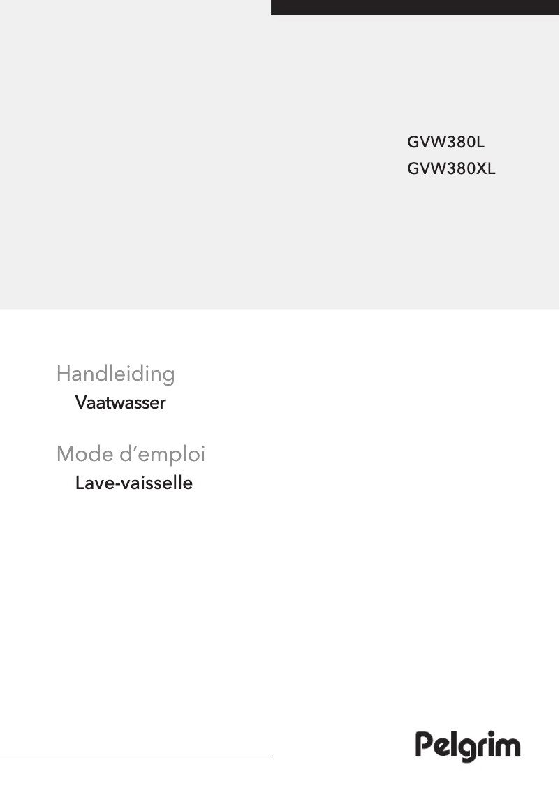 Page 1 de la notice Manuel utilisateur Pelgrim GVW380L