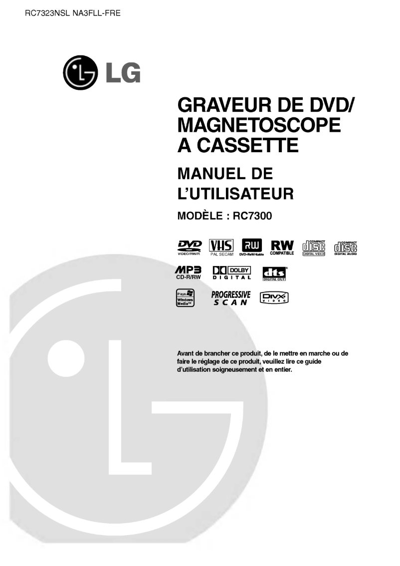 Image de la première page du manuel de l'appareil RC7323NSL