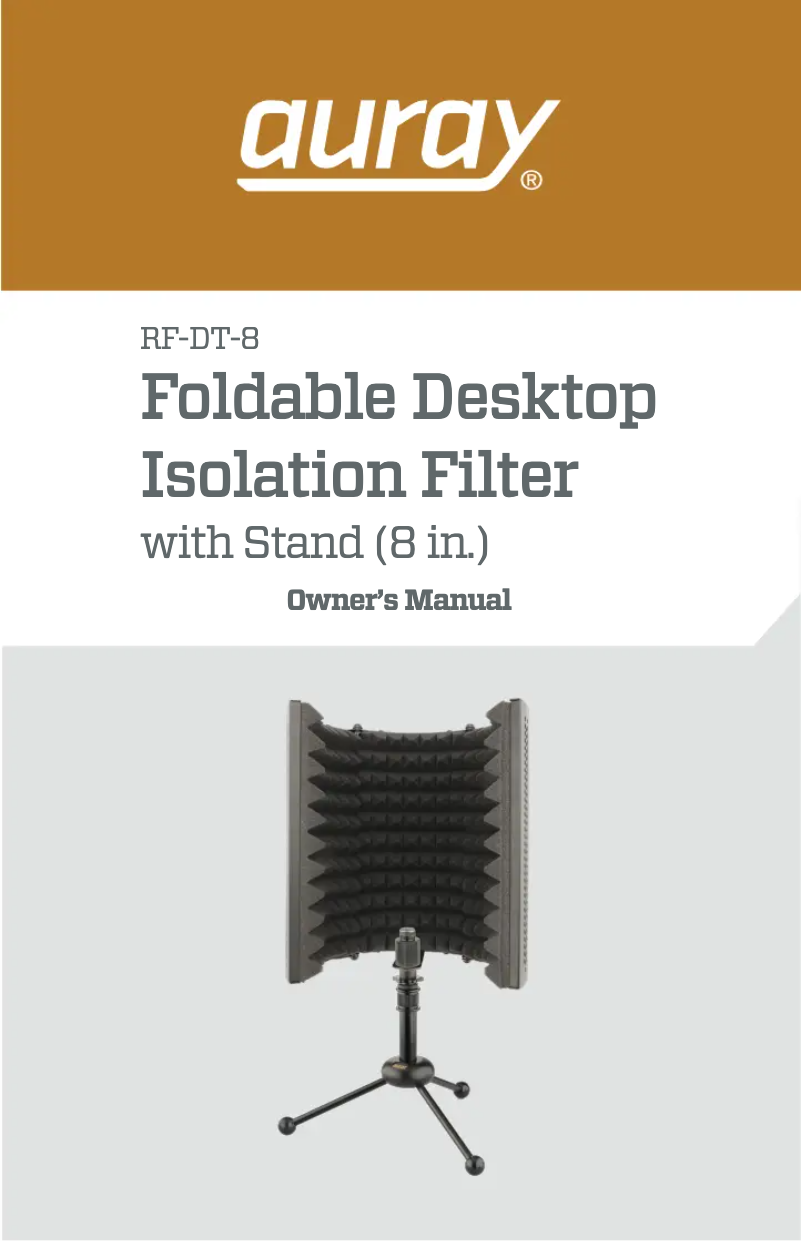 Page 1 de la notice Manuel utilisateur Auray RF-DT-8