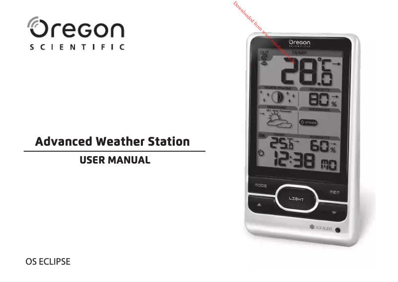 Page 1 de la notice Manuel utilisateur Oregon Scientific OS Venus