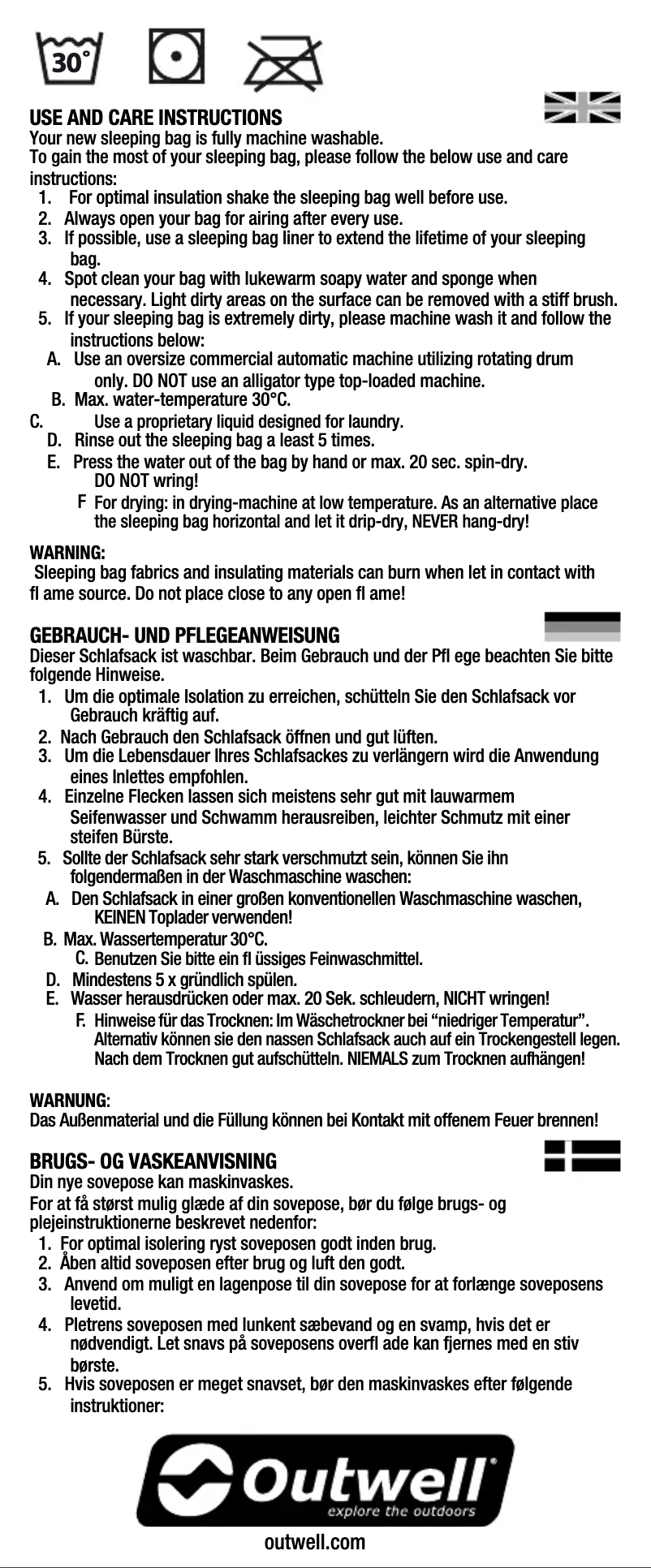 Página 1 del manual Manual de usuario Outwell Constellation Lux