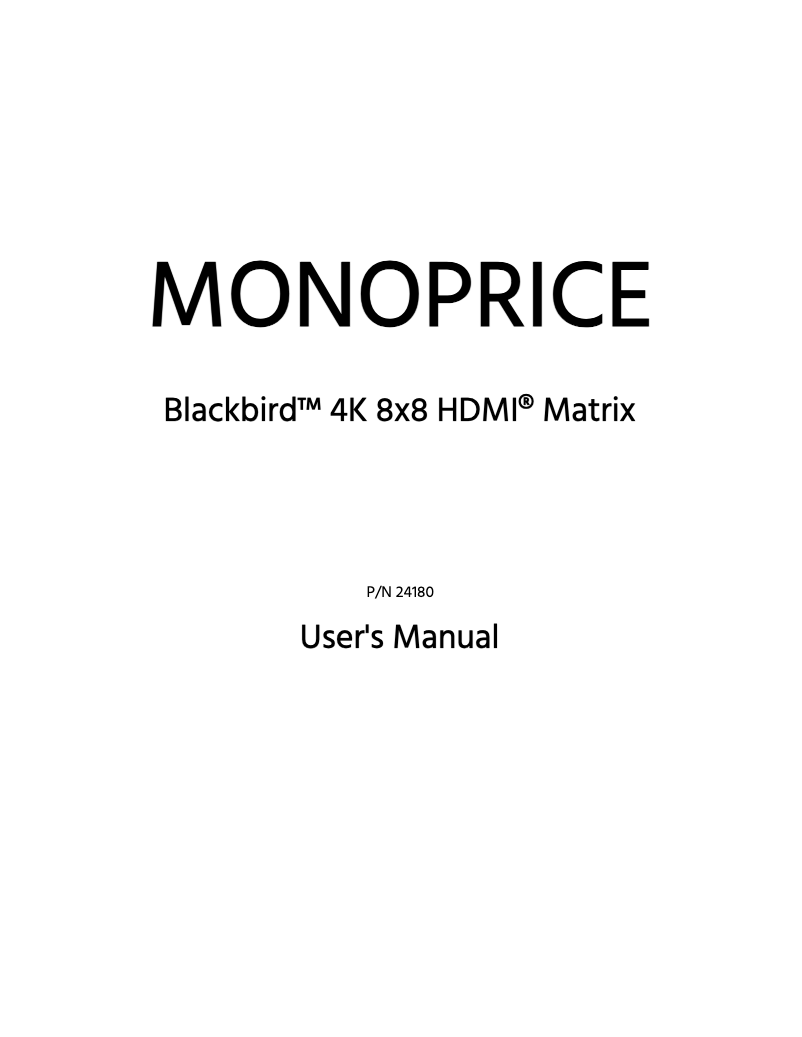 Página 1 del manual Manual de usuario Monoprice 24180