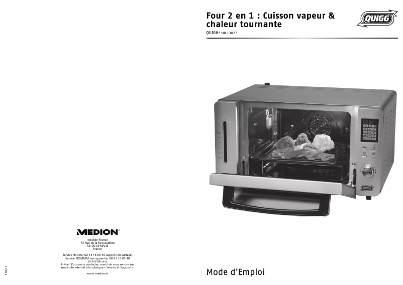 Page 1 de la notice Manuel utilisateur Quigg MD13027
