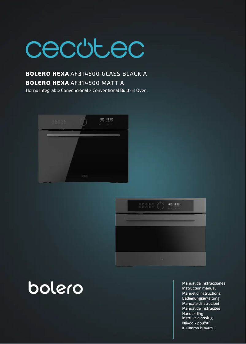 Page 1 de la notice Manuel utilisateur Cecotec Bolero Hexa AF314500