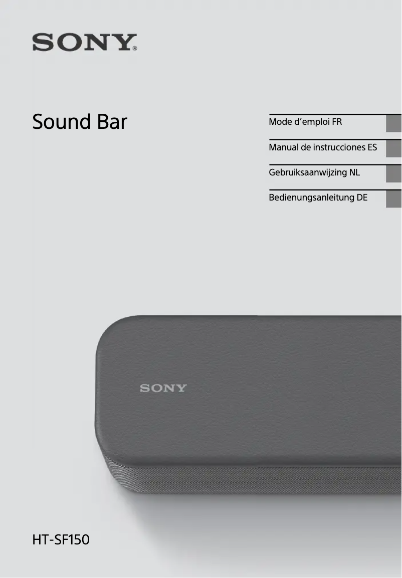 Page n°1 - Manuel utilisateur Sony HT-SF150