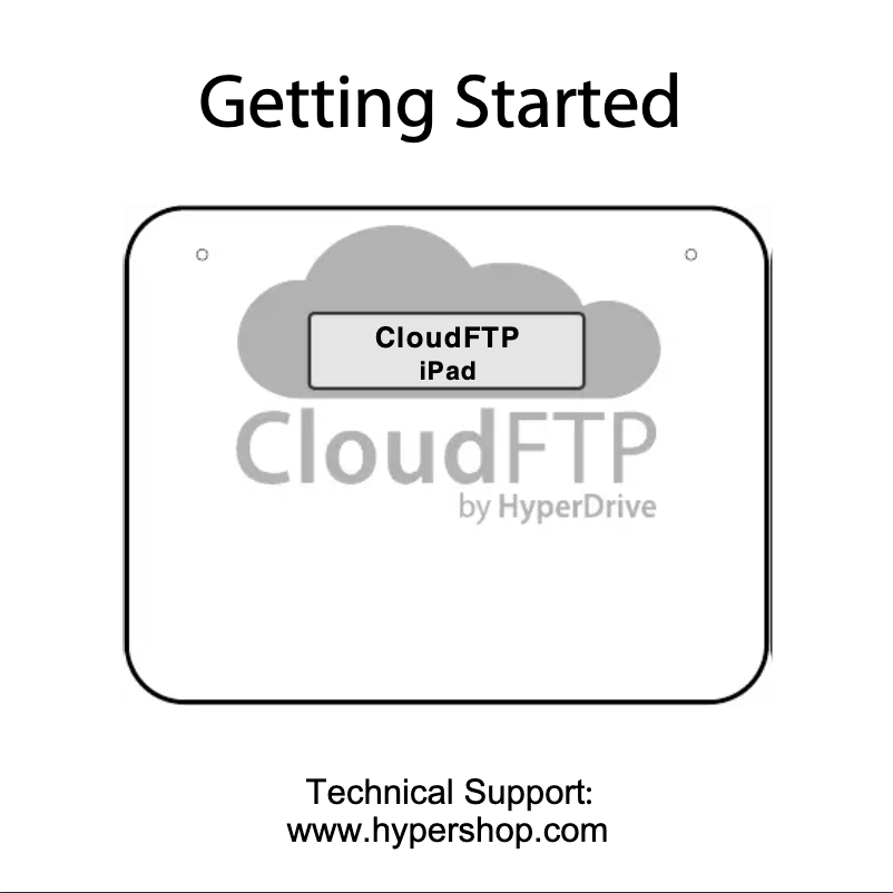 Image de la première page du manuel de l'appareil CloudFTP