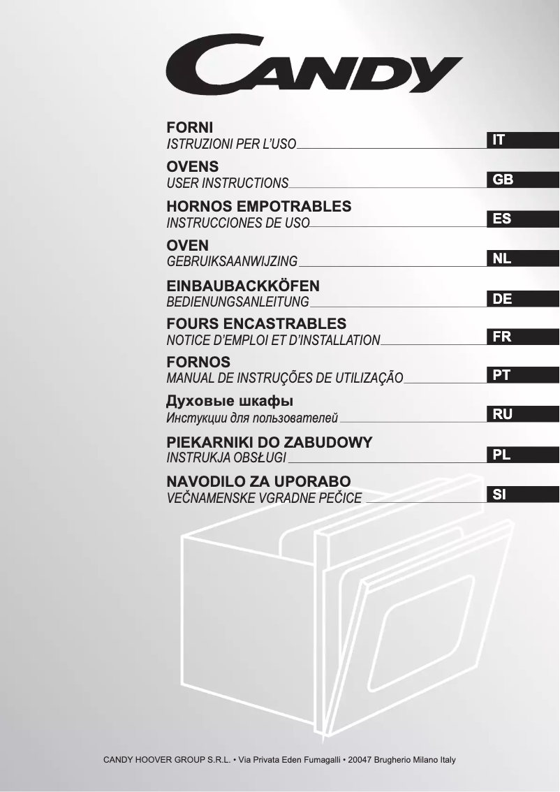 Page 1 de la notice Manuel utilisateur Candy FPP 609 WLX