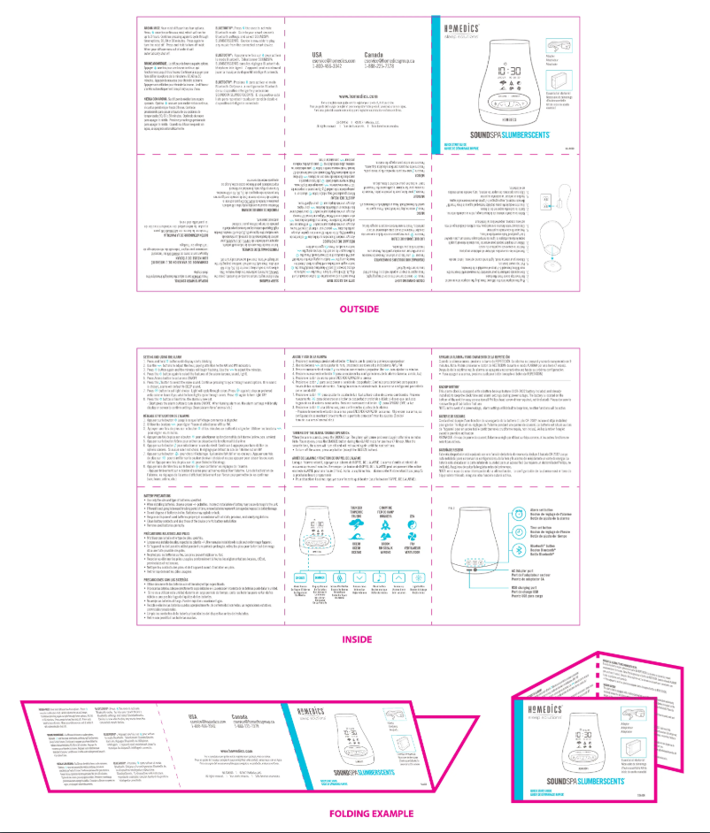 Page 1 de la notice Manuel utilisateur Homedics SoundSpa Slumber Scents SS-A450