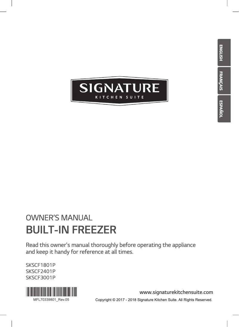 Page 1 de la notice Manuel utilisateur LG SKSPK245CS