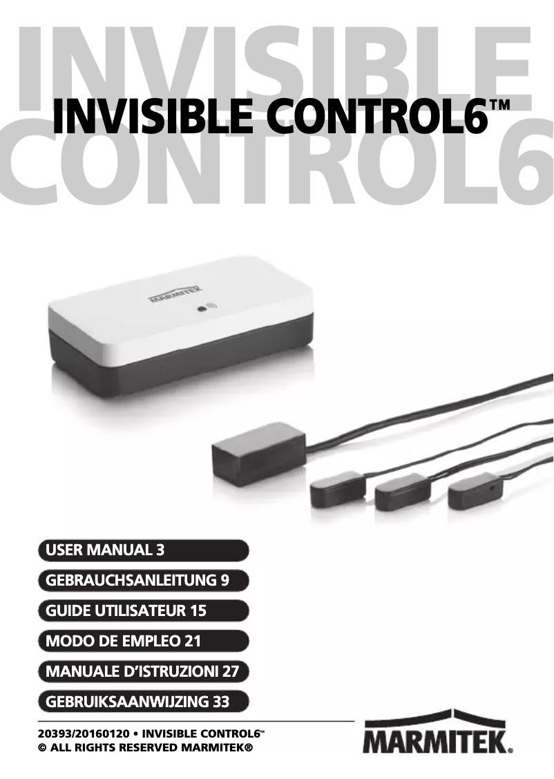 Image de la première page du manuel de l'appareil Invisible Control 6