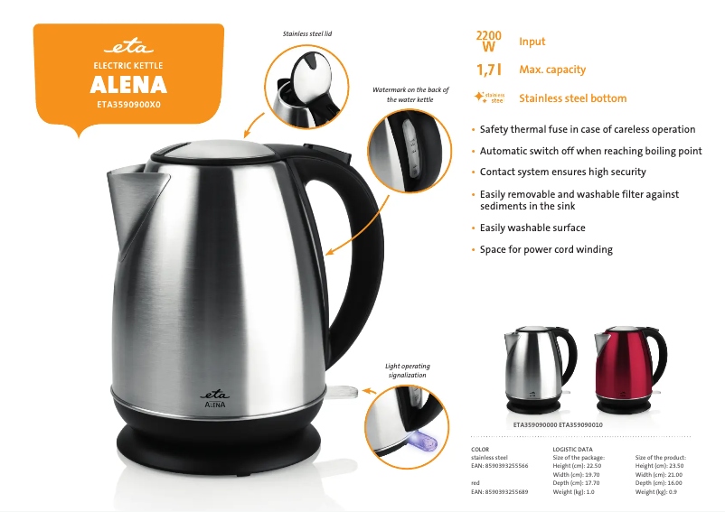 Page n°1 - Manuel utilisateur Eta Alena