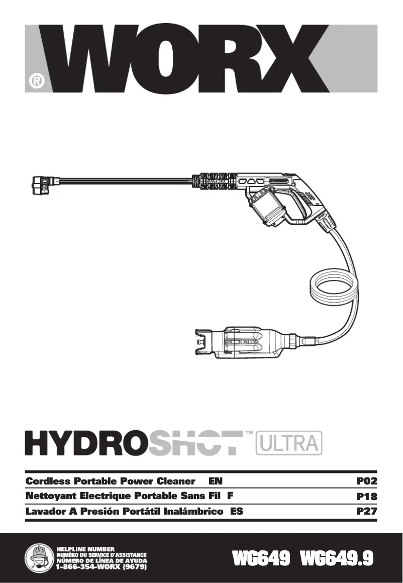 Page n°1 - Manuel utilisateur Worx WG649