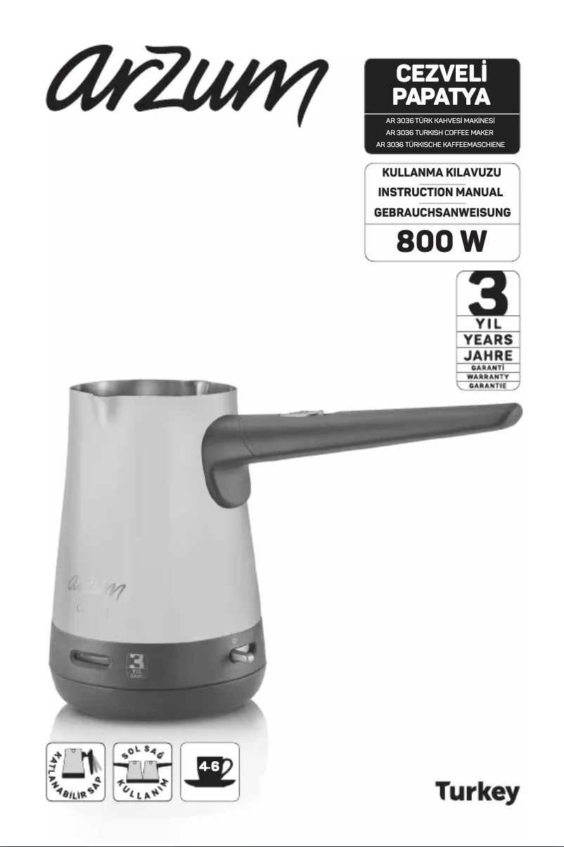 Página 1 del manual Manual de usuario Arzum AR3036