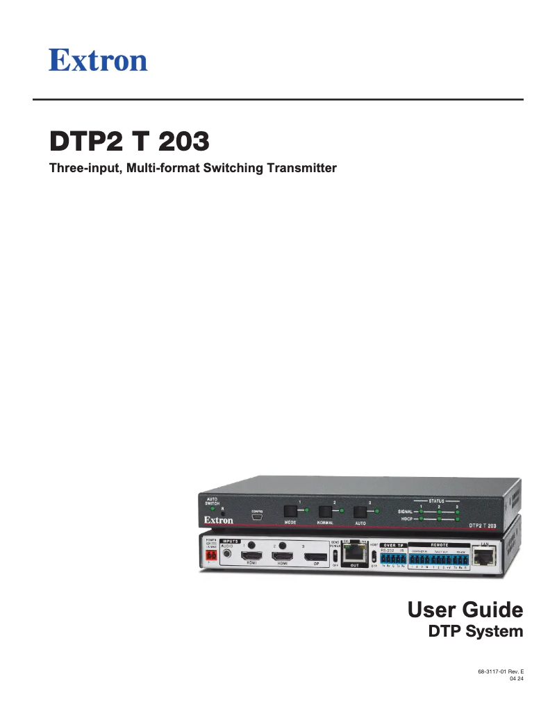 Image de la première page du manuel de l'appareil DTP2 T 203