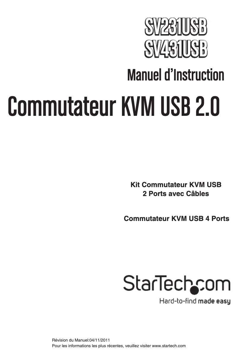 Página 1 del manual Manual de usuario StarTech.com SV231USB