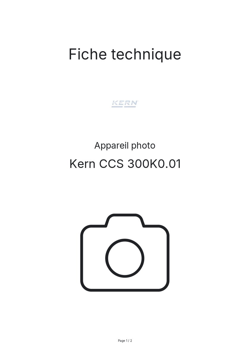 Image de la première page du manuel de l'appareil CCS 300K0.01