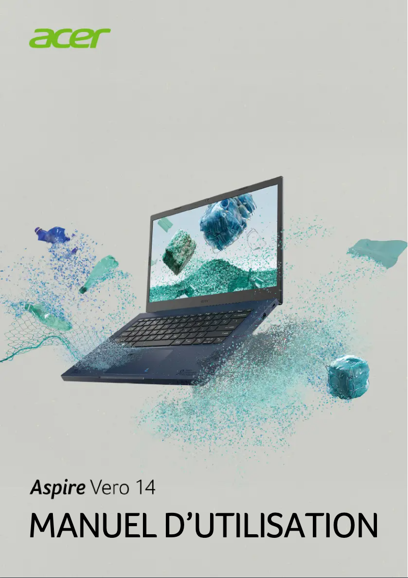 Image de la première page du manuel de l'appareil Aspire Vero 14