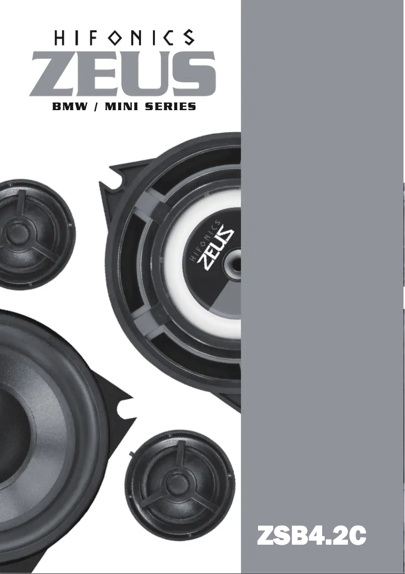 Page 1 de la notice Manuel utilisateur Hifonics Zeus ZSB4.2C