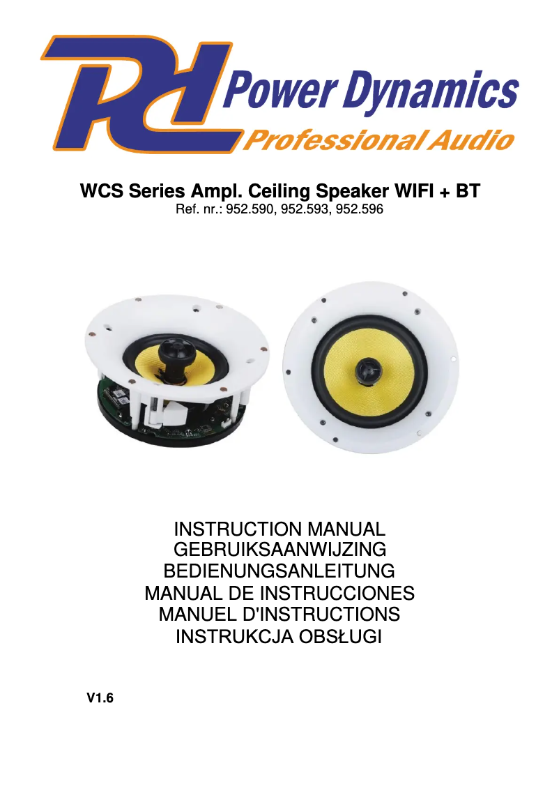 Page 1 de la notice Manuel utilisateur Power Dynamics WCS80