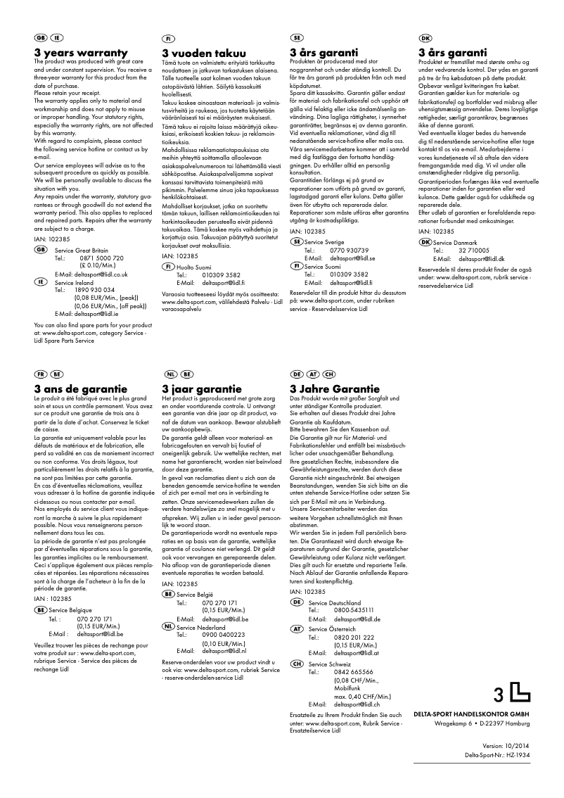 Page 1 de la notice Manuel utilisateur Playtive IAN 102385