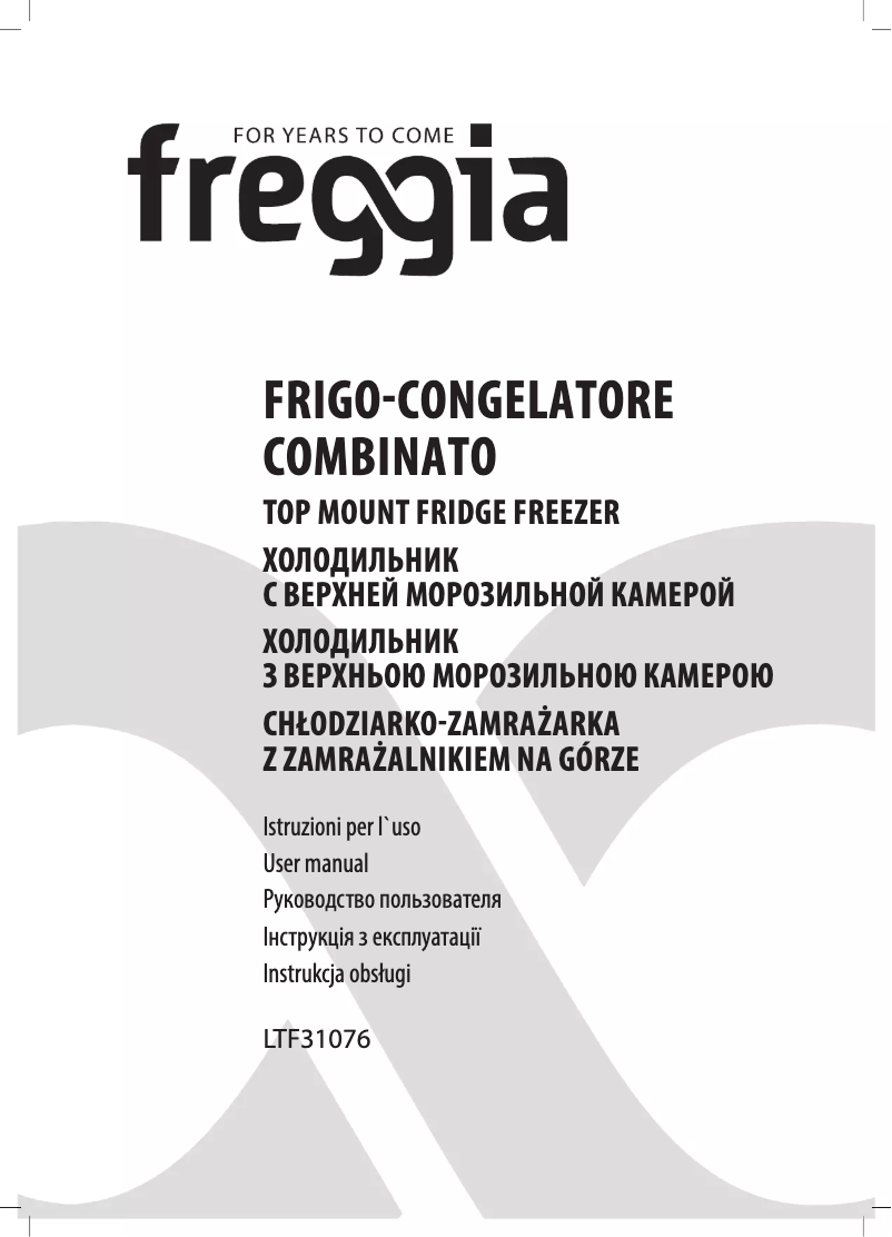 Página 1 del manual Manual de usuario Freggia LTF31076C