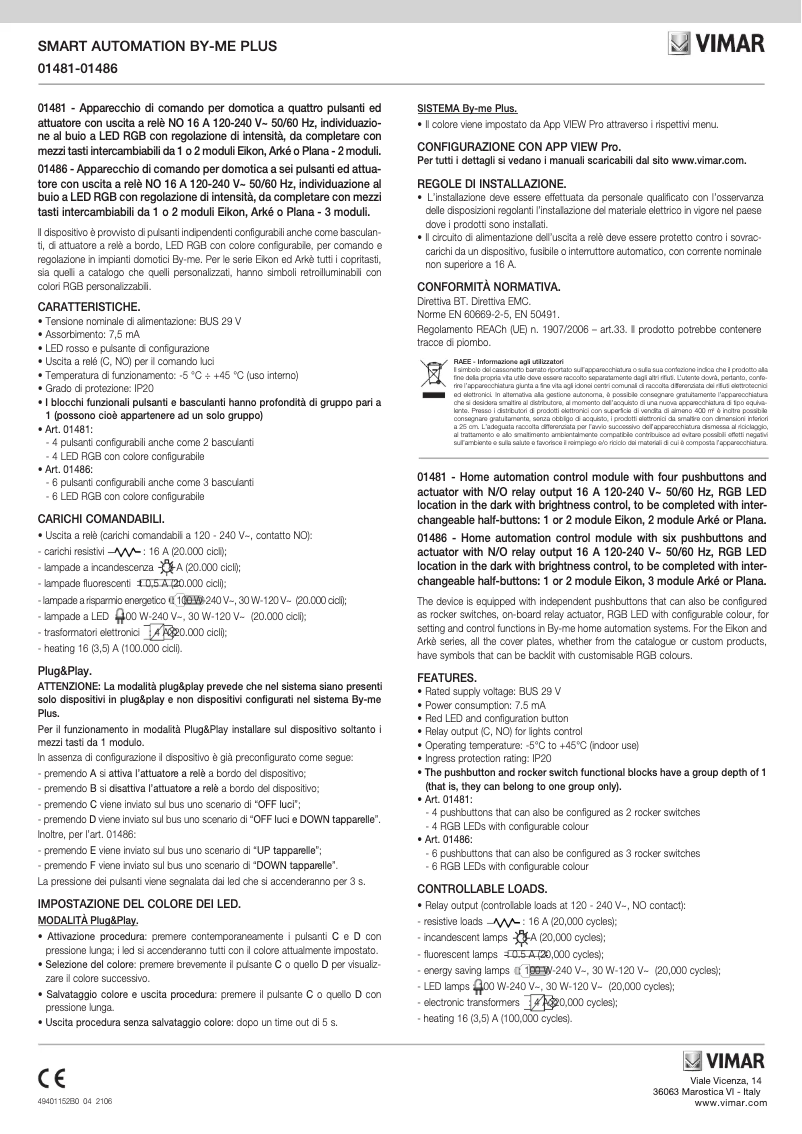 Image de la première page du manuel de l'appareil 01481